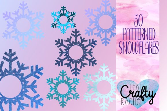 50 Snowflake Christmas Sublimation Image for Illustrations