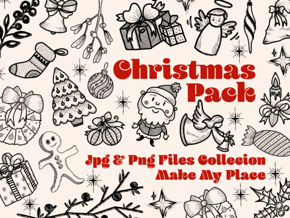 Christmas Clip Art PNG JPG for Commercial Use