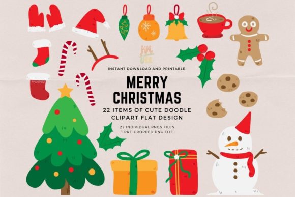 Christmas Clipart Holidays Elements for Creative Design Projects