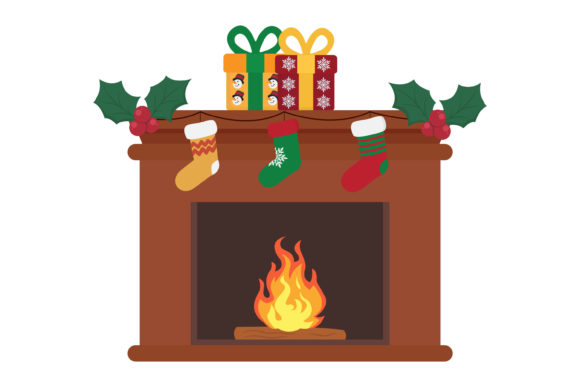 Christmas Fireplace Vector-9 Review for Embroidery Projects