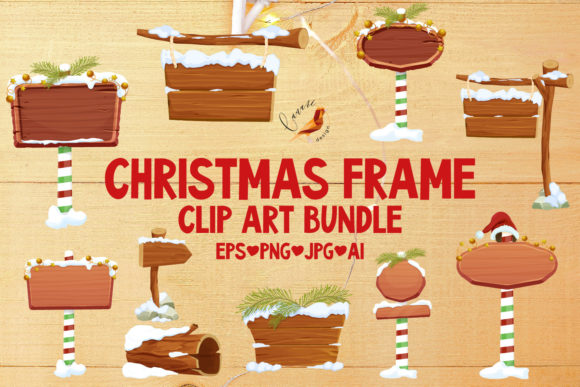 Christmas Frames Clip Art Sublimation for Branding and Marketing