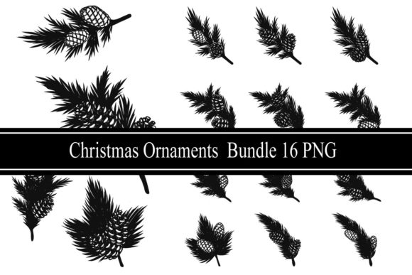 Christmas Ornaments Clipart PNG for Cricut and Handmade Projects