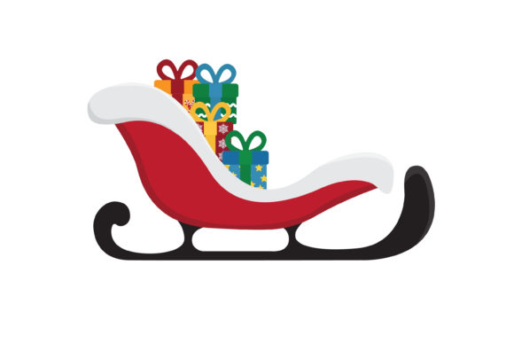 Christmas Sleigh Vector-6 Illustrations for Creative Projects