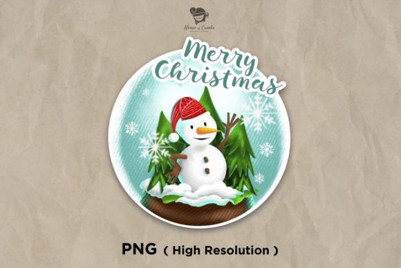 Christmas Snowman Ball Sublimation Illustrations