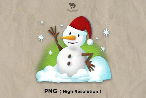 Christmas Snowman Sublimation Illustrations for Handmade Creations