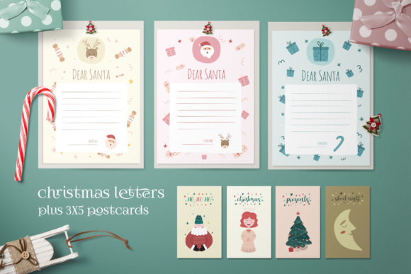 Christmas Wish Letters Illustrations for Handmade Creations