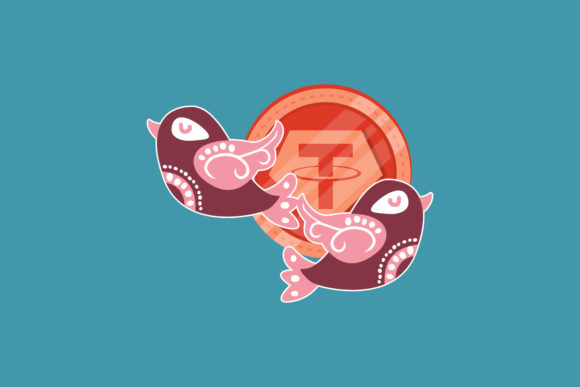 Crypto Christmas Twin Bird Design Art Illustrations