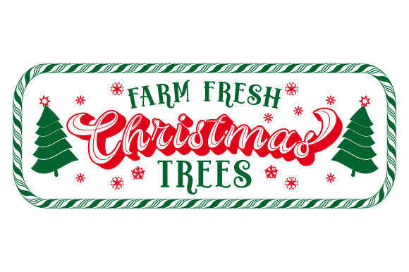 Farm Fresh Christmas Trees SVG EPS PNG Illustrations
