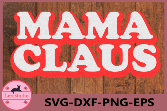 Mama Claus Illustration for Crafting and Cricut Projects