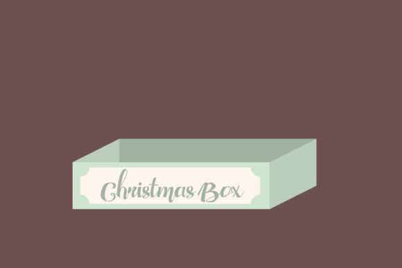 Merry Christmas Gift Box Decorative Art Illustrations