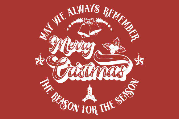 Merry Christmas Quote Logo SVG EPS PNG Illustrations