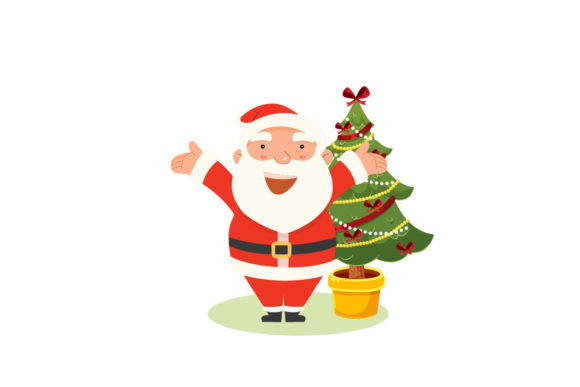 Merry Christmas Santa Claus Illustration for Crafting