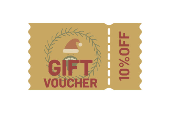 Merry Christmas Santa Voucher Design Illustrations