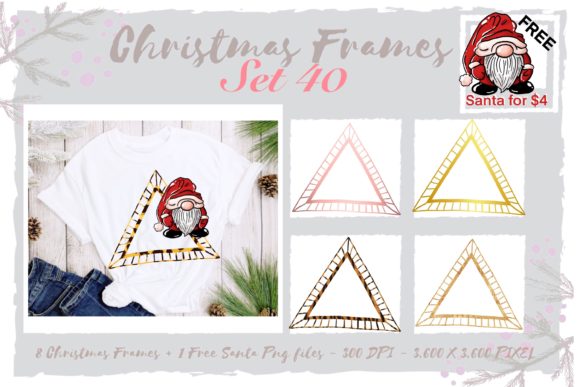 Sublimation Christmas Frames Set 40 for Editorial and Web Design